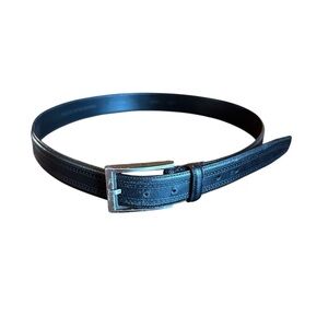 Men's Black Italian Leather Belt 38/95